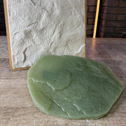 Stone Texture 3 silicone stamp with handle for creating natural rock relief patterns on decorative plaster walls