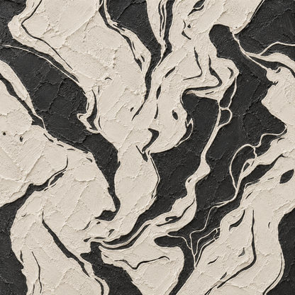 Reusable abstract marble wall stencil for modern paint and plaster decor