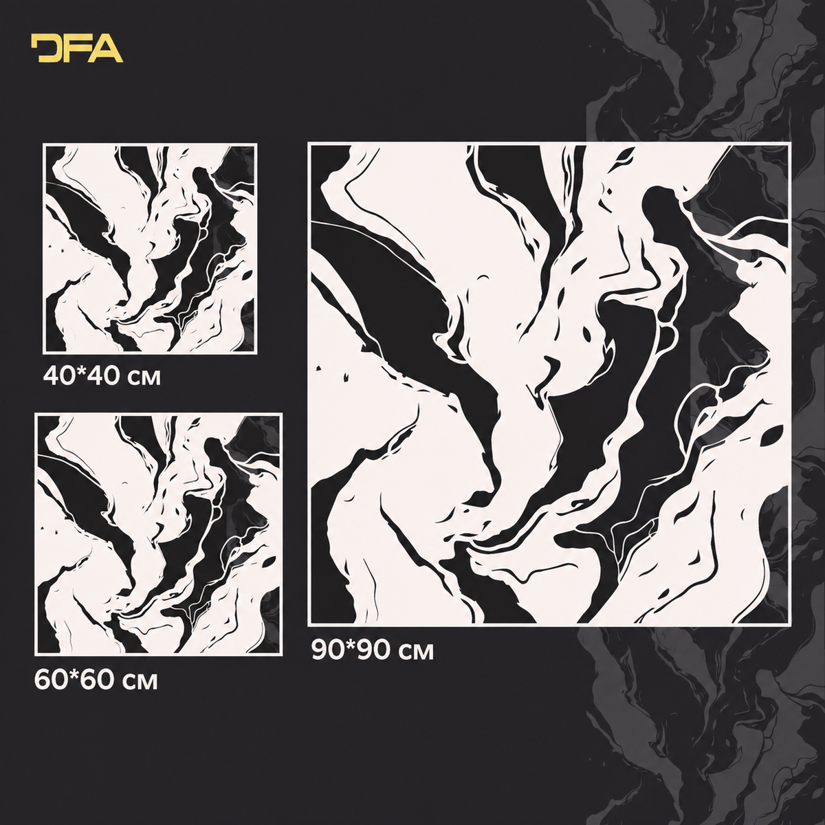 Abstract Marble Wall Stencil for Modern DIY Decor