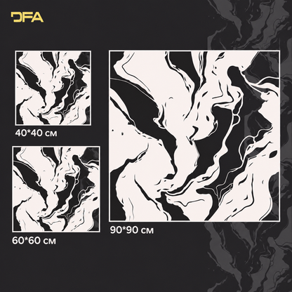 Abstract Marble Wall Stencil for Modern DIY Decor