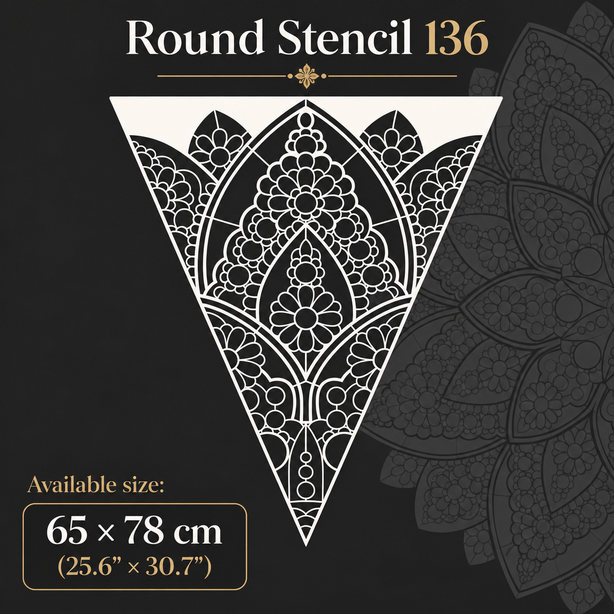 Round Mandala Wall Stencil for Paint and Plaster Decor