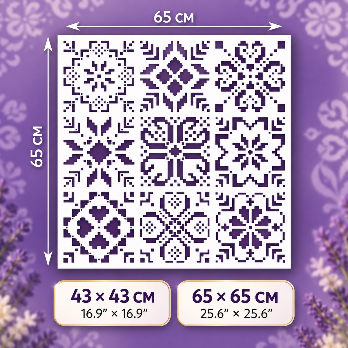Vyshyvanka Wall Stencil for Ukrainian Pattern Decor