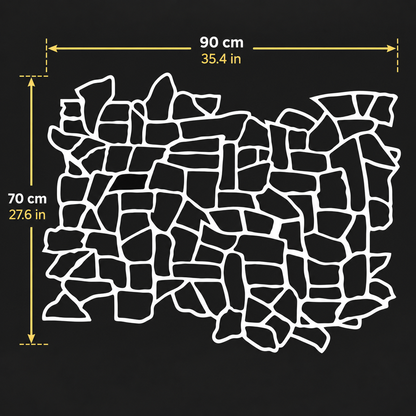 Wild Stone Wall Stencil for Paint and Plaster Decor