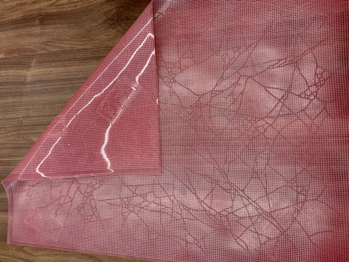 Silicone impression for decoration Marble veins red W00003