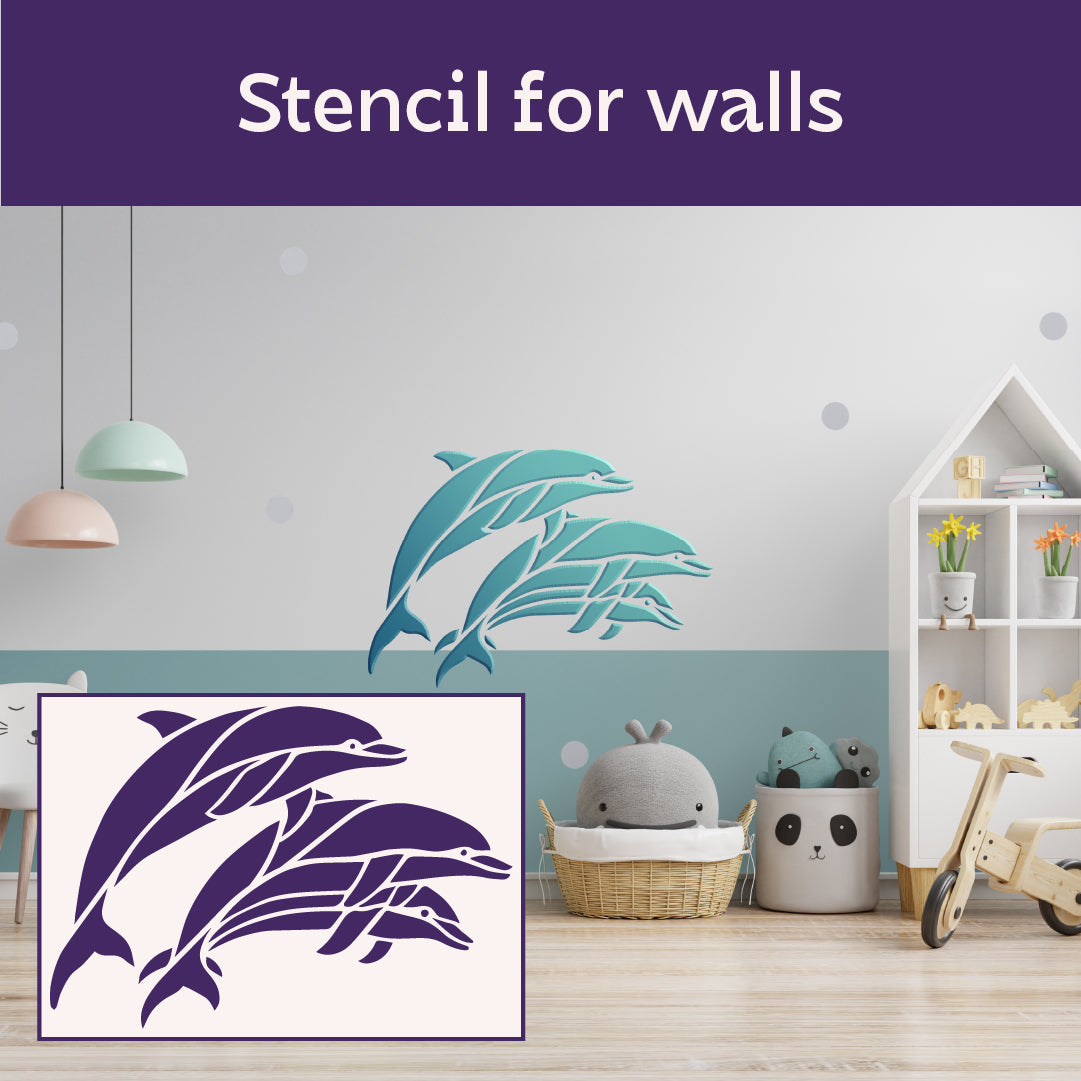 Create a vibrant nautical design with the DFA Dolphins Stencil 0.3-1mm (J00059)