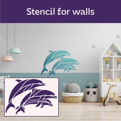 Create a vibrant nautical design with the DFA Dolphins Stencil 0.3-1mm (J00059)