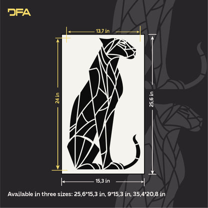 Stencil Big Cat DFA – wild energy in a modern geometric design 0.3-1 mm (J00075)