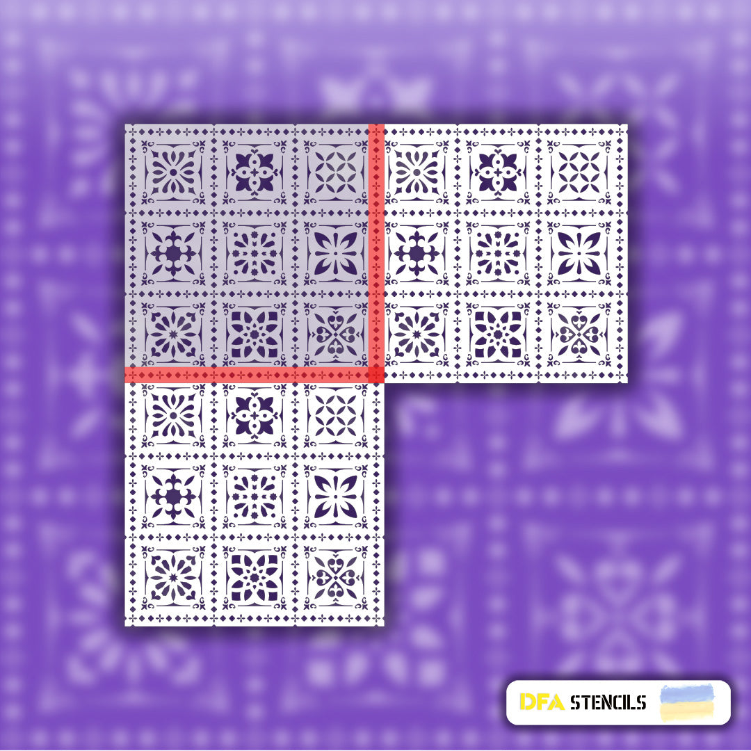 Stencil DFA Square patterns for plaster and paint 0.3-1mm (K00003)