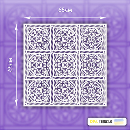 Stencil reusable DFA Square patterns for plaster and paint 0.3-1mm (K00008)
