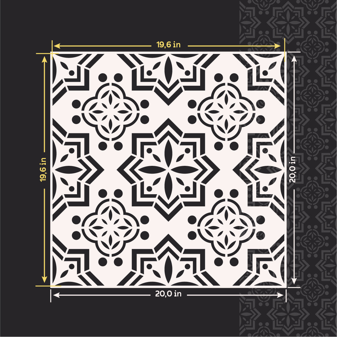 Stencil DFA Square pattern - the perfect choice for interior decoration 0.3-1 mm (K00121)