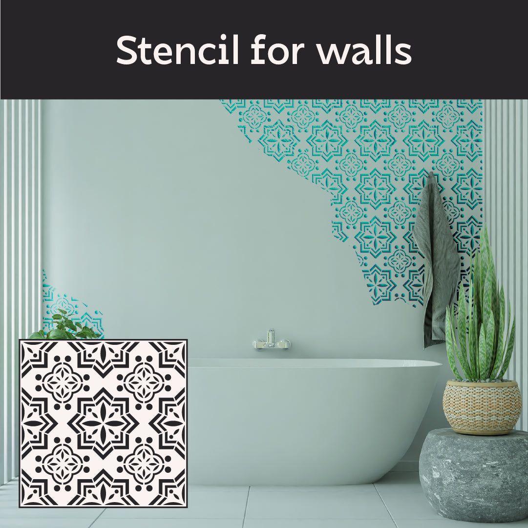 Stencil DFA Square pattern - the perfect choice for interior decoration 0.3-1 mm (K00121)