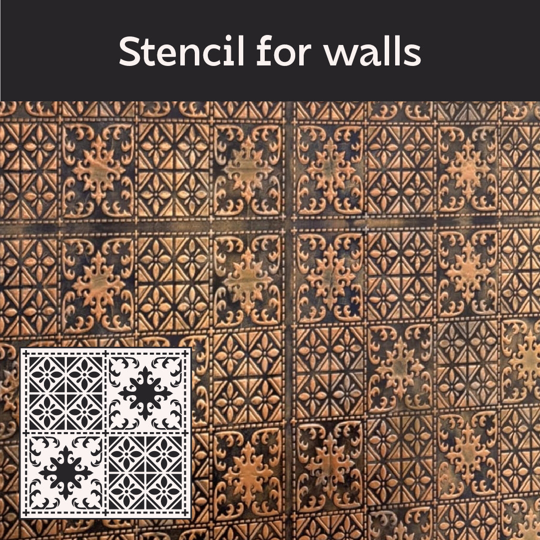 DFA stencil: Elegant square pattern for modern design 0.3-1 mm (K00122)