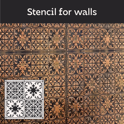 DFA stencil: Elegant square pattern for modern design 0.3-1 mm (K00122)