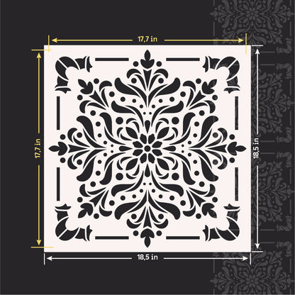 Decorate easily: stencil DFA Square pattern for your home 0.3-1 mm (K00123)