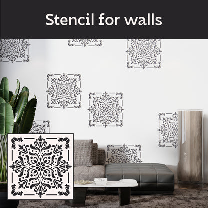 Decorate easily: stencil DFA Square pattern for your home 0.3-1 mm (K00123)