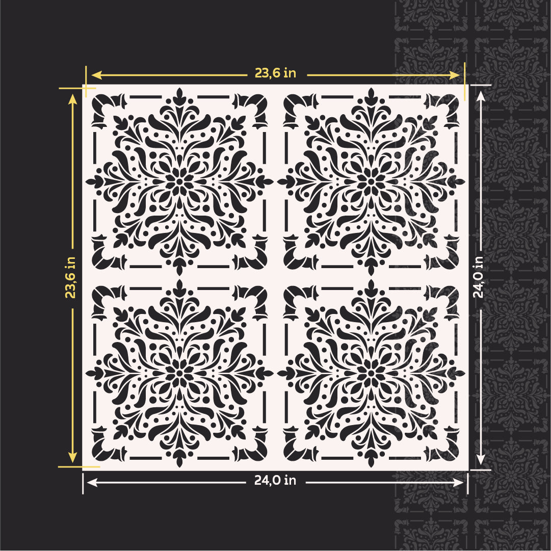 Create a stylish design with the DFA Stencil Square Pattern 0.3-1mm (K00124)