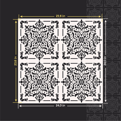 Create a stylish design with the DFA Stencil Square Pattern 0.3-1mm (K00124)