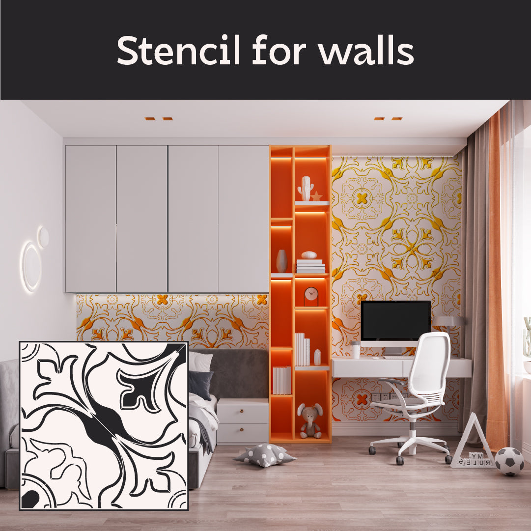 Designer interior with your own hands - stencil DFA Square pattern 0.3-1 mm (K00126)
