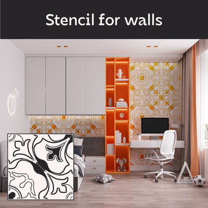 Designer interior with your own hands - stencil DFA Square pattern 0.3-1 mm (K00126)