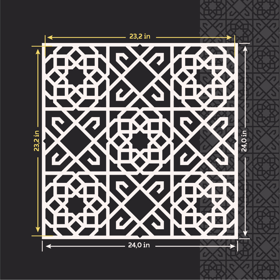 DFA decorative stencil: square pattern - simple and effective 0.3-1 mm (K00130)