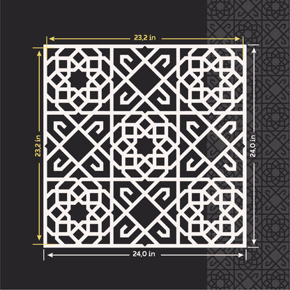 DFA decorative stencil: square pattern - simple and effective 0.3-1 mm (K00130)