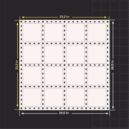 Stylish square stencil DFA - easy to create a pattern on walls 0.3-1 mm (K00131)
