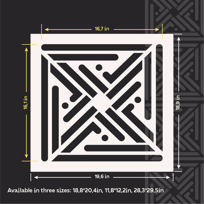 Update your interior with the DFA Square Pattern stencil – easy and effective 0.3-1 mm (K00132)