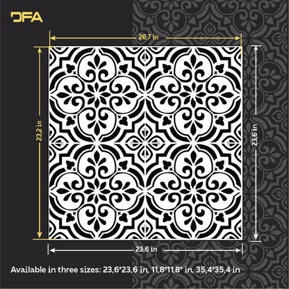 Square patterns for modern interiors – DFA stencil 0.3-1 mm (K00133)