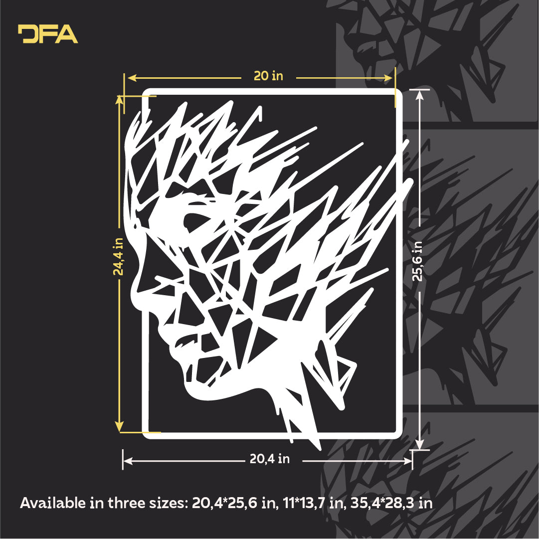 Create modern art decor with the DFA Loft Face Profile 0.3-1 mm stencil (L00059)
