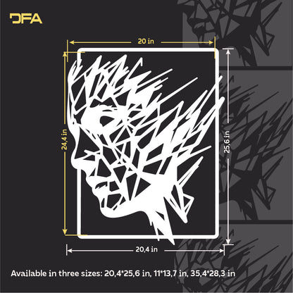 Create modern art decor with the DFA Loft Face Profile 0.3-1 mm stencil (L00059)