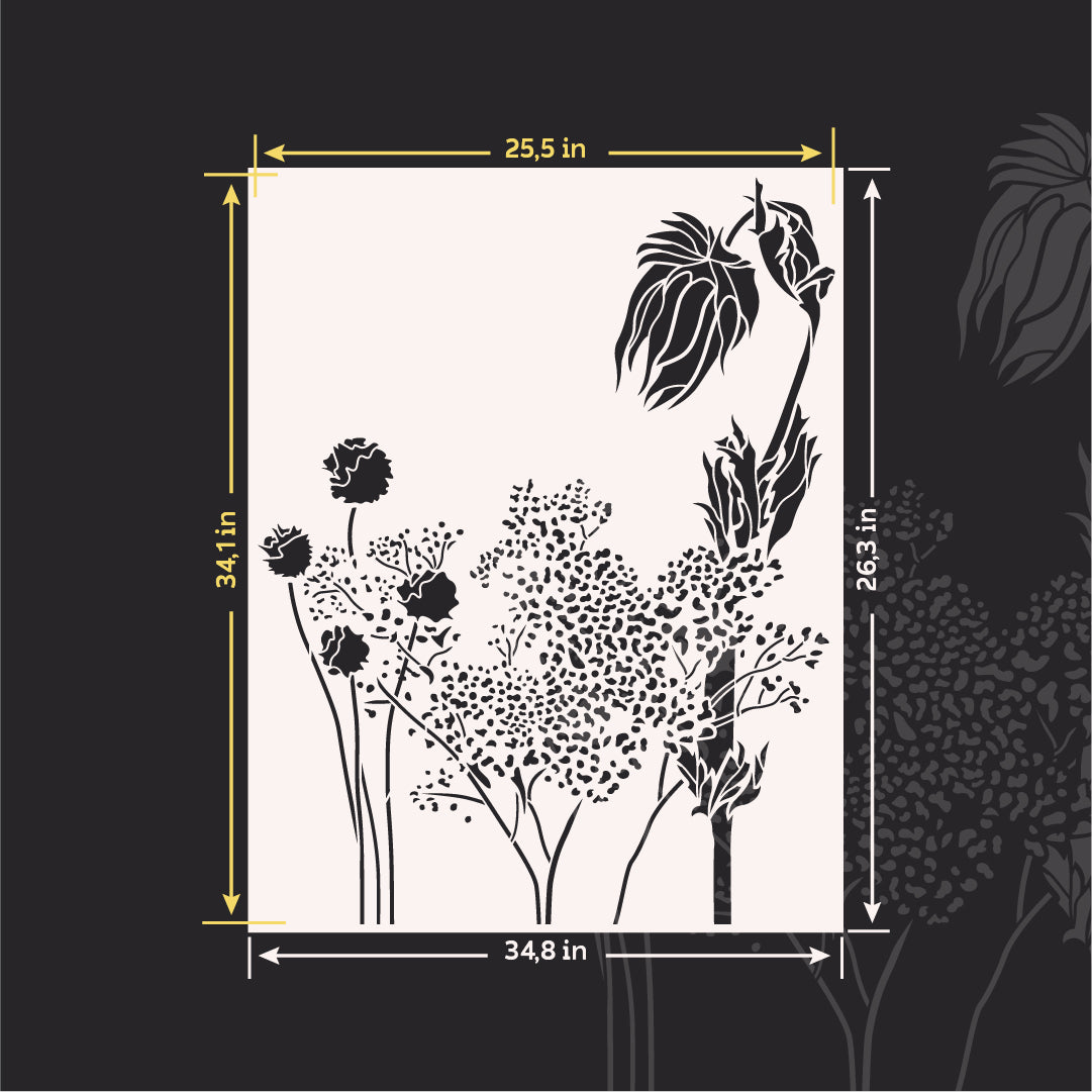 Stencil for walls nature DFA for plaster and paint 0.3-1 mm (P00161)
