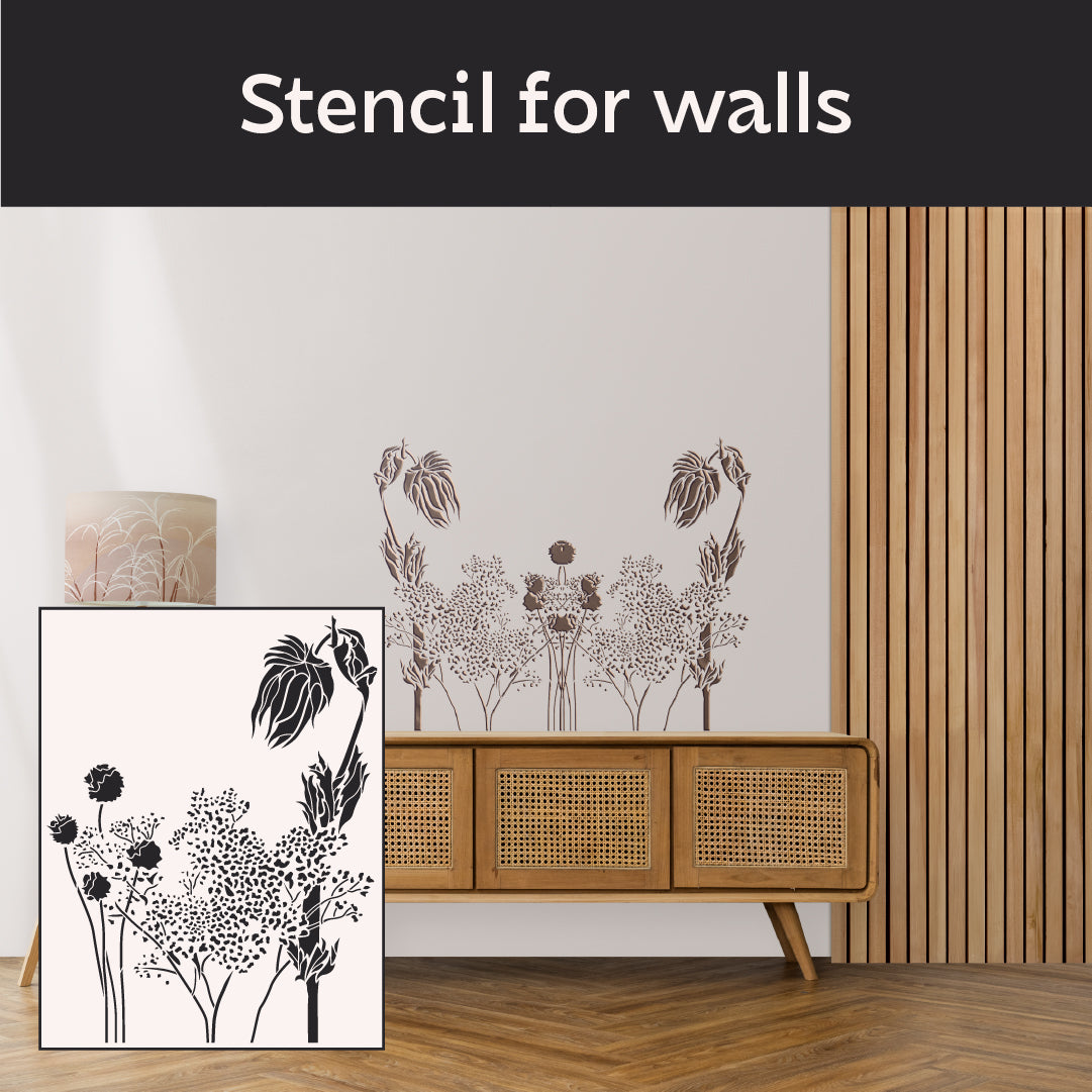 Stencil for walls nature DFA for plaster and paint 0.3-1 mm (P00161)