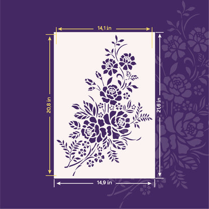 Stencil DFA Nature Flowers - natural comfort for your interior 0.3-1 mm (P00162)