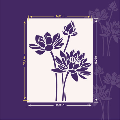 Create an atmosphere of calm with DFA Stencil Lotus 0.3-1 mm (P00164)