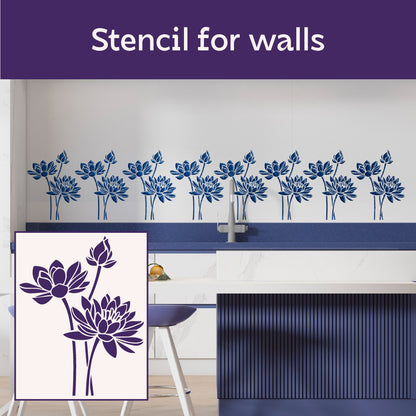 Create an atmosphere of calm with DFA Stencil Lotus 0.3-1 mm (P00164)
