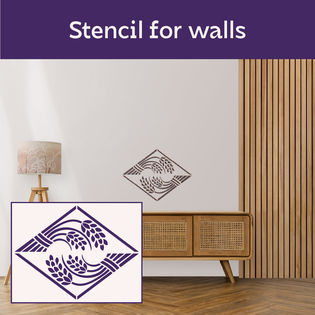 Stencil DFA Spikelets — lightness of natural patterns for stylish decor 0.3-1 mm (P00166)