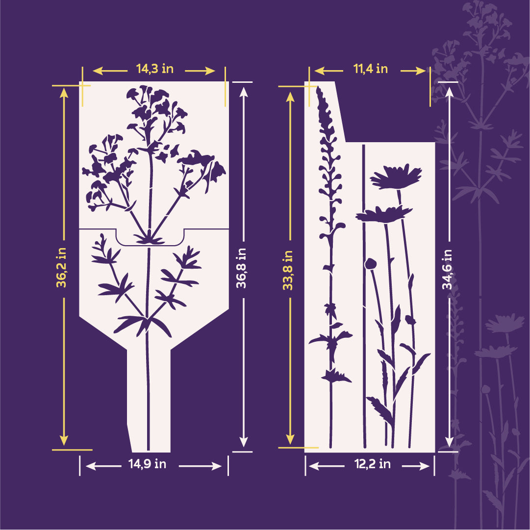 DFA stencil with plant motifs - natural beauty on your walls 0.3-1 mm (Р00169)