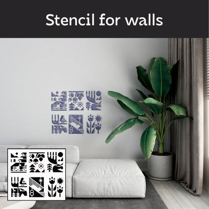 DFA Ethnic Natural Motifs Stencil: Easy Application, Professional Result 0.3-1 mm (P00172)