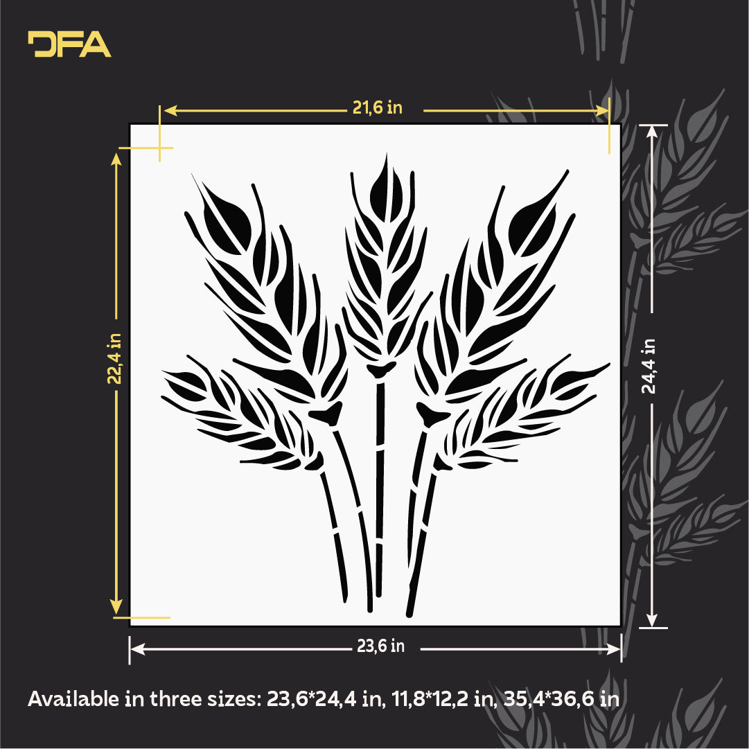 Style and natural beauty in the interior with the DFA Ears 0.3-1 mm stencil (P00175)
