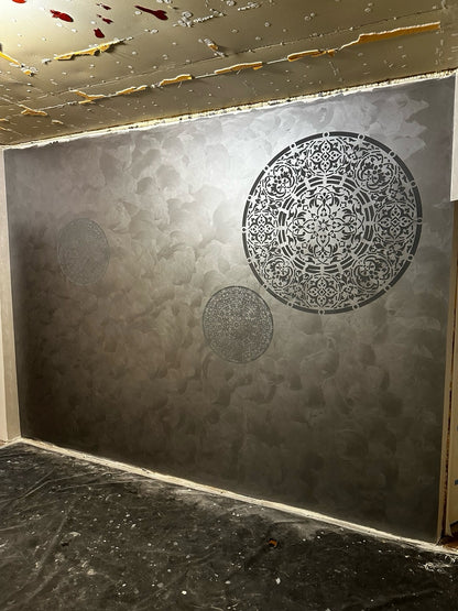 Mandala Wall Stencil for Plaster, Reusable Decorative Pattern Template