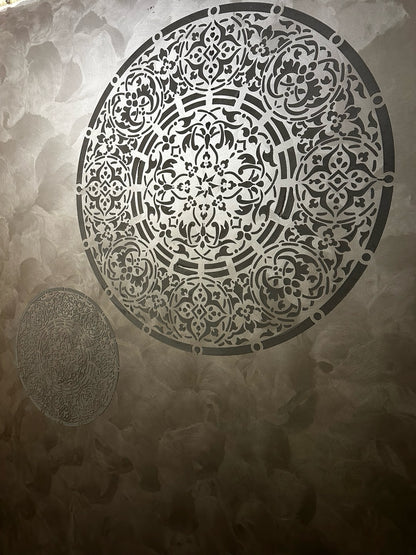 Mandala Wall Stencil for Plaster, Reusable Decorative Pattern Template