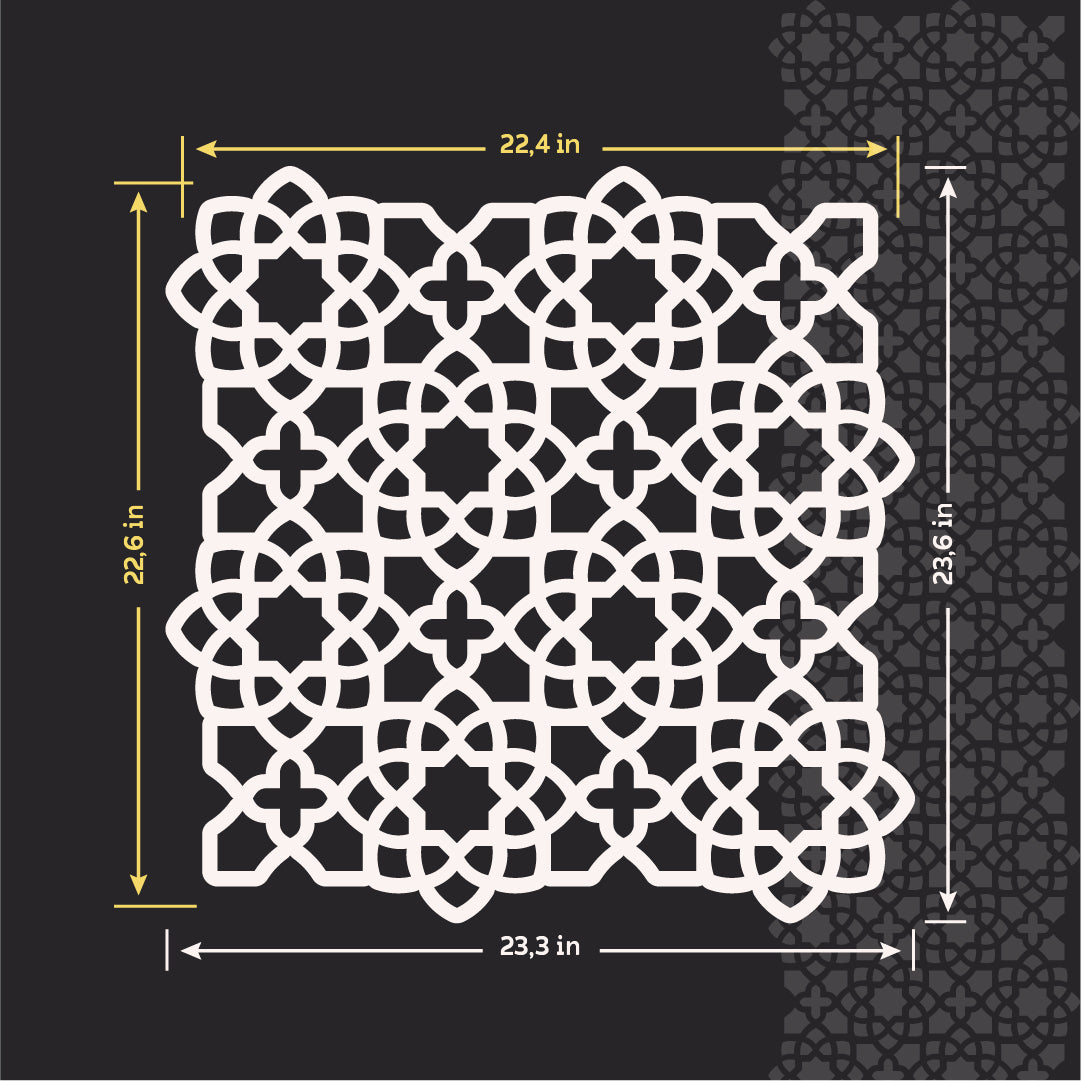 Elegant Oriental Ornament: DFA Stencil for Exquisite Decor 0.3-1mm (V00080)