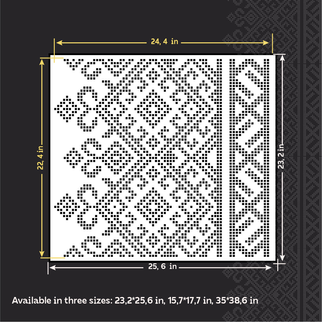 DFA Vyshyvanka – stencil for creating patriotic and stylish wall decor (Z00083)