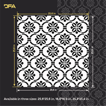 Easy creation of oriental decor with DFA stencil 0.3-1 mm (V00086)