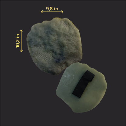 Silicone impression/stamp for decoration DFA Paint brush with handle green 2 thickness 22 mm (W00041)