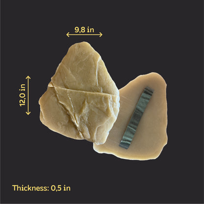 Silicone impression/stamp for decoration DFA Transcarpathian slate 1 with handle, thickness 15 mm (W00046)