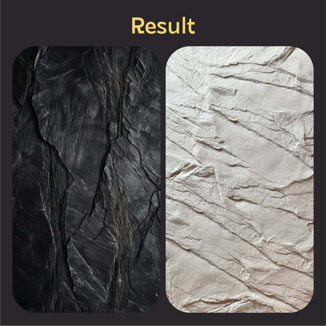 Silicone matrix/impression for decoration DFA Transcarpathian slate 2 with handle, thickness 15 mm (W00047)