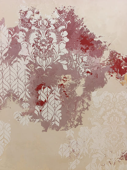 Elegant wall pattern with stencil DFA Damask 0.3-1 mm (D00025)