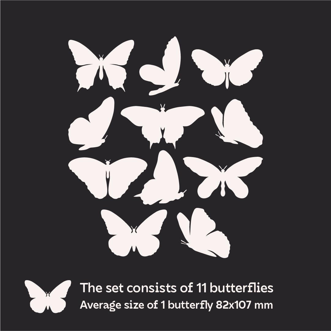Create a spring mood: Mirror decor DFA Butterflies for the home, 11 pcs (YA00001)