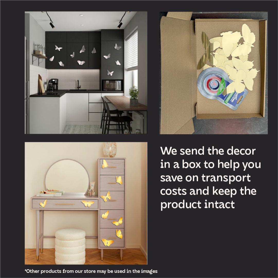 Create a spring mood: Mirror decor DFA Butterflies for the home, 11 pcs (YA00001)